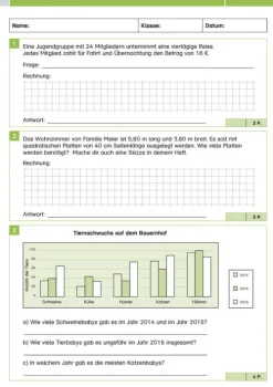 Klett Lerntraining Sicher ins Gymnasium Textaufgaben/Sachaufgaben 4. Klasse