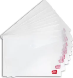 Don Bosco Medien GmbH Sicht- und Schutzhülle für Kamishibai-Bildkarten (Kamishibai-Hülle), DIN A3, mit Klettverschluss, transparent, Vorteilspack mit 10 Exemplaren Hot