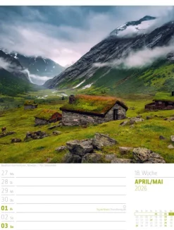 Skandinavien Wochenplaner Kalender 2026 | Der Zauber des hohen Nordens-Ackermann Kunstverlag Best