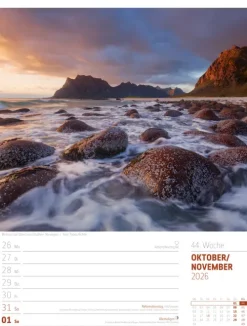 Skandinavien Wochenplaner Kalender 2026 | Der Zauber des hohen Nordens-Ackermann Kunstverlag Best