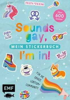 Edition Michael Fischer Sounds gay, I'm in! - Mein Stickerbuch: Für die ganze LGBTQIA+ Community Clearance