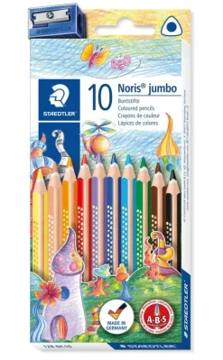 STAEDTLER Buntstifte Noris jumbo 10er Set + Spitzer Sale