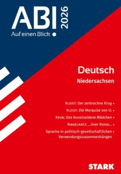 Stark Verlag GmbH STARK Deutsch - Abi - Auf einen Blick! 2026 Niedersachsen New