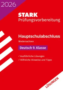 STARK Lösungen zu Deutsch 9. Klasse - Hauptschulabschluss 2026 Niedersachsen - Prüfungsvorbereitung-Stark Verlag GmbH