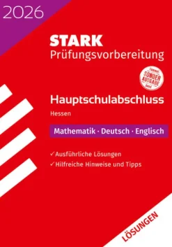 Stark Verlag GmbH STARK Lösungen zu Mathematik, Deutsch, Englisch - Hauptschulabschluss 2026 Hessen - Prüfungsvorbereitung Clearance