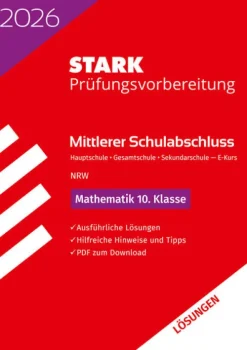 Stark Verlag GmbH STARK Lösungen zu Mathematik E-Kurs - Mittlerer Schulabschluss (MSA) 2026 NRW Hauptschule/Gesamtschule/Sekundarschule - Prüfungsvorbereitung Discount