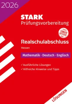STARK Lösungen zu Mathematik, Deutsch, Englisch - Realschulabschluss 2026 Hessen - Prüfungsvorbereitung-Stark Verlag GmbH Hot