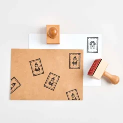 Stempel Weihnachtspost, Kranz FSC 100% 32 x 45 x 70 mm-Rico Design GmbH & Co.KG Hot