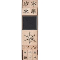 Stempelset Schneeflocken FSC 100% 12 Stk-Rico Design GmbH & Co.KG