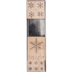 Stempelset Schneeflocken FSC 100% 12 Stk-Rico Design GmbH & Co.KG