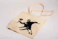 Anaconda Verlag Stofftasche Banksy - Blumenwerfer Hot