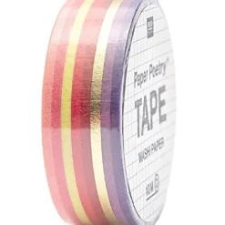 Tape, Bullet Diary, Streifen Rot/Gold-RICO-Design tap Best