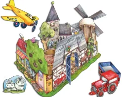 Atelier Color Unser Dorf basteln Bastelbogen Ausschneidebogen für Kinder 7+ Online
