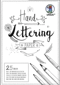 Ludwig Bähr URSUS Basispapiere / Zeichen & Künstlerbedarf Handlettering-Block/Tonkarton 200 g/m², DIN A4, 25 Blatt, Farbe Weiß Sale