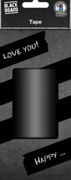 URSUS Blackboard Tafelfolie-Klebeband, 1 Rolle 5 m x 75 mm, matt schwarz-Ludwig Bähr Best