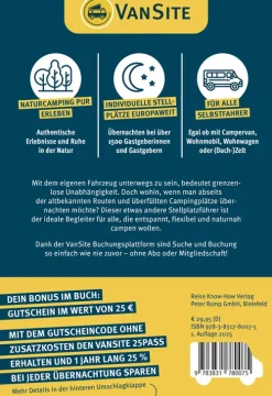 Reise Know-How Verlag Peter Rump VanSite Stellplatzführer 2025 Sale