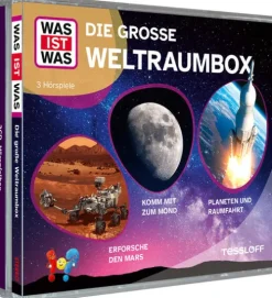 WAS IST WAS 3-CD Hörspielbox. Die große Weltraumbox-Tessloff Verlag New