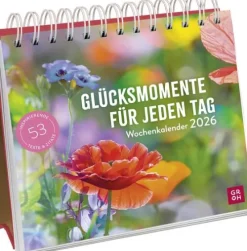 Wochenkalender 2026: Glücksmomente für jeden Tag-Groh Verlag Sale