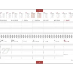 Zettler Tisch-Querkalender Style Marmor 2026 - Büro-Planer 30x11 cm, Wochenkalender mit 1 Woche auf 2 Seiten, deutschsprachigem Kalendarium, Ringbindung & Notizbereich-teNeues Calendars & Stationery GmbH & Co. KG Best