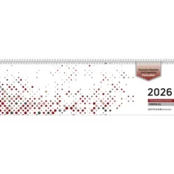 Zettler Tischquerkalender 1W/2S Perfo XL Rot 2026 - Bürokalender 36x11 cm, Wochenkalender mit 1 Woche auf 2 Seiten, deutschem Kalendarium, Stundeneinteilung 7-20 Uhr, perforierte Tagesblätter-teNeues Calendars & Stationery GmbH & Co. KG Best