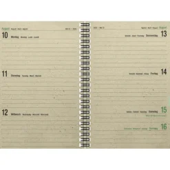 teNeues Calendars & Stationery GmbH & Co. KG Zettler Wochenbuch 1W/2S Graspapier 2026 - Wochenkalender 14 × 20 cm, 1 Woche auf 2 Seiten, robuster Kartoneinband, nachhaltig produziert