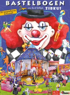 Atelier Color Zirkus basteln mit Kindern Bastelbogen Ausschneidebogen Zirkuswagen Outlet